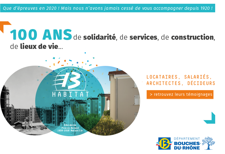 13 Habitat a 100 ans ! Retrouvez les témoignages de locataires, architectes, salariés...qui ont fait l'histoire de 13 Habitat.