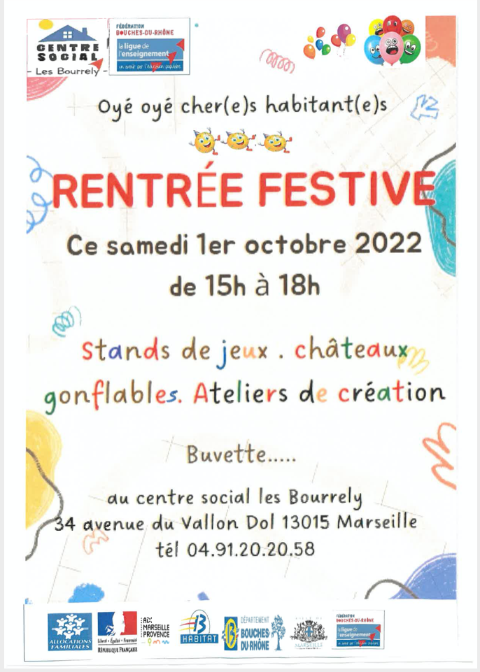 Rentrée festive au centre social Les Bourrly