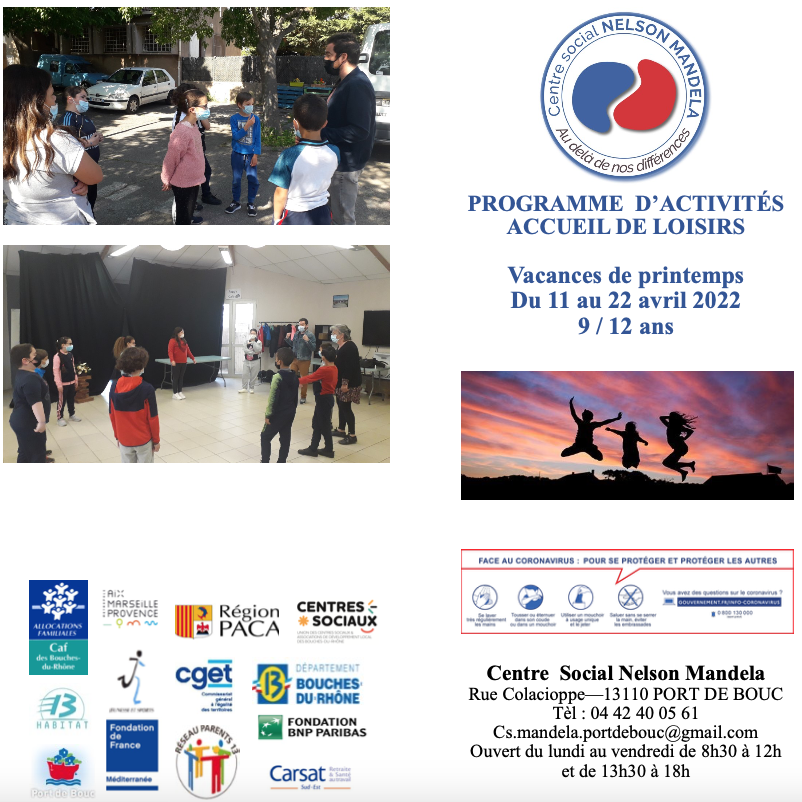 Le programme d’activités des vacances pour les 9-12 ans au centre social Nelson Mandela