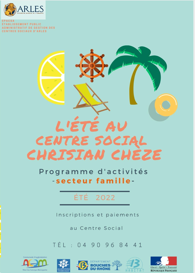 L'été au centre social Christian Chèze à Arles