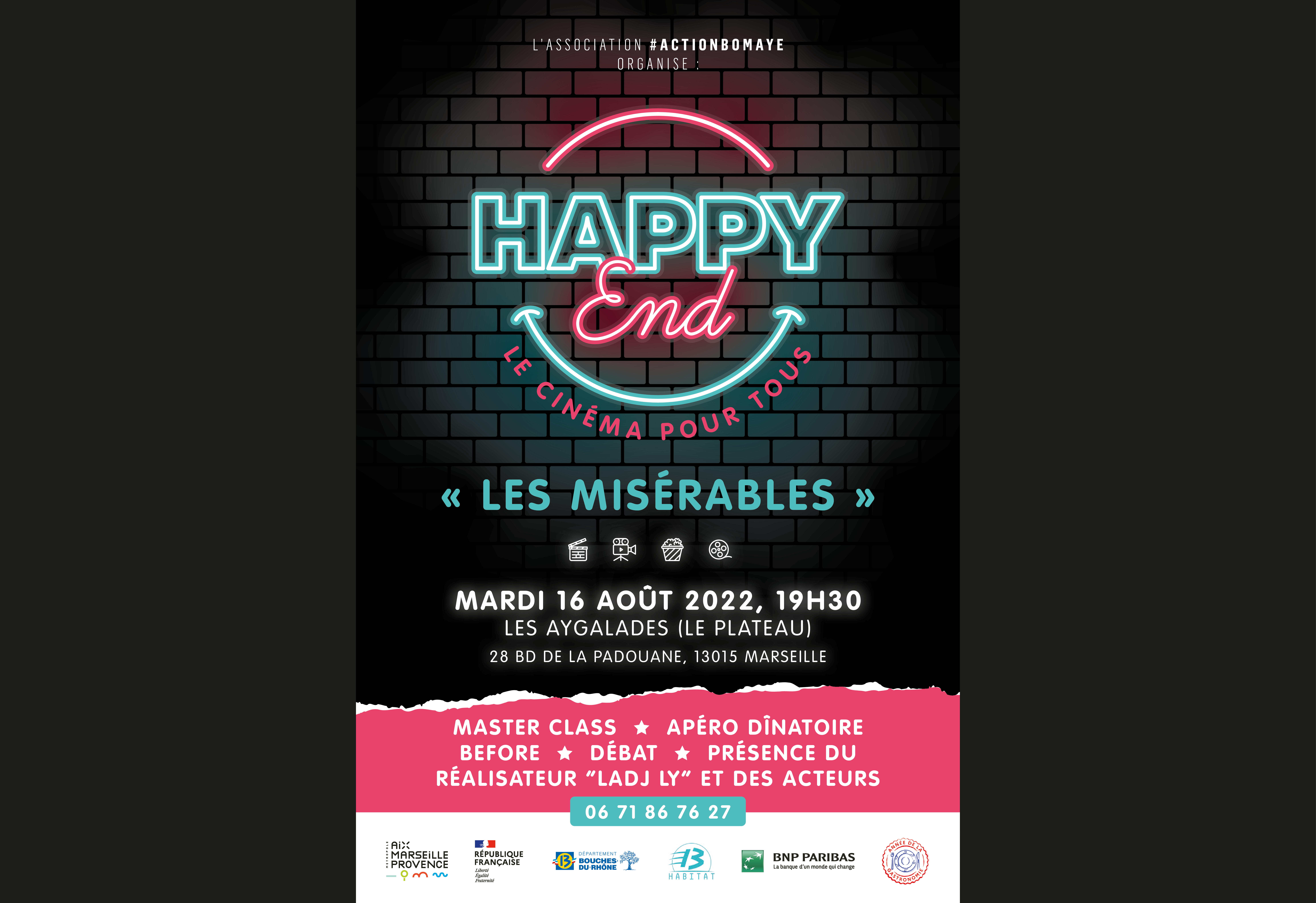 Happy End - Le cinéma pour tous - "Les Misérables" le 16 août aux Aygalades