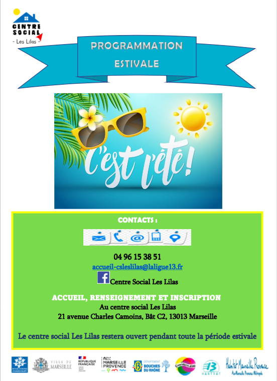 Programmation d’été du Centre Social les Lilas