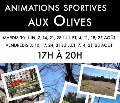 Animations sportives aux Olives