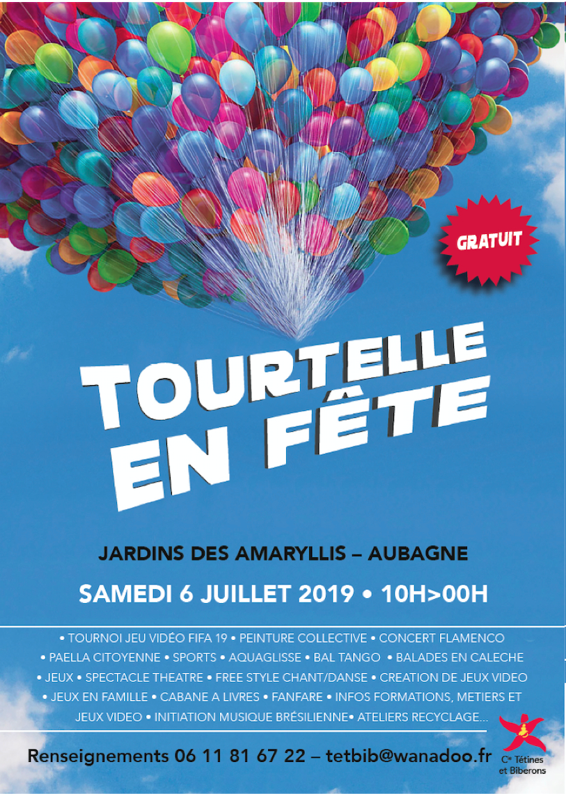 Tourtelle en fête - Jardin des Amaryllis - Aubagne - Samedi 6 juillet
