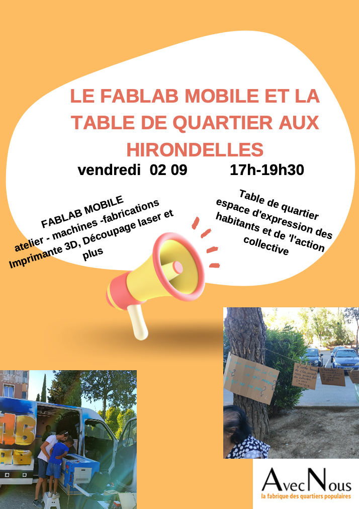 Fablab mobile et table de quartier
