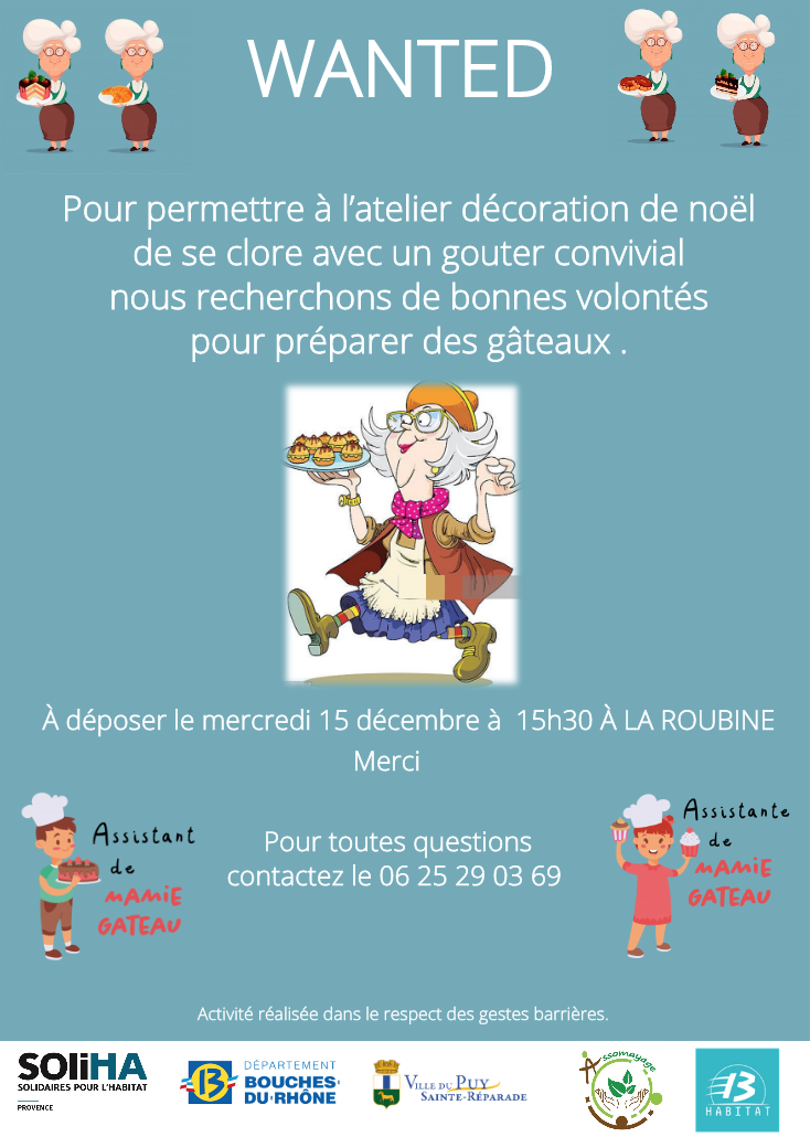 Gâteaux pour l'atelier de Noël
