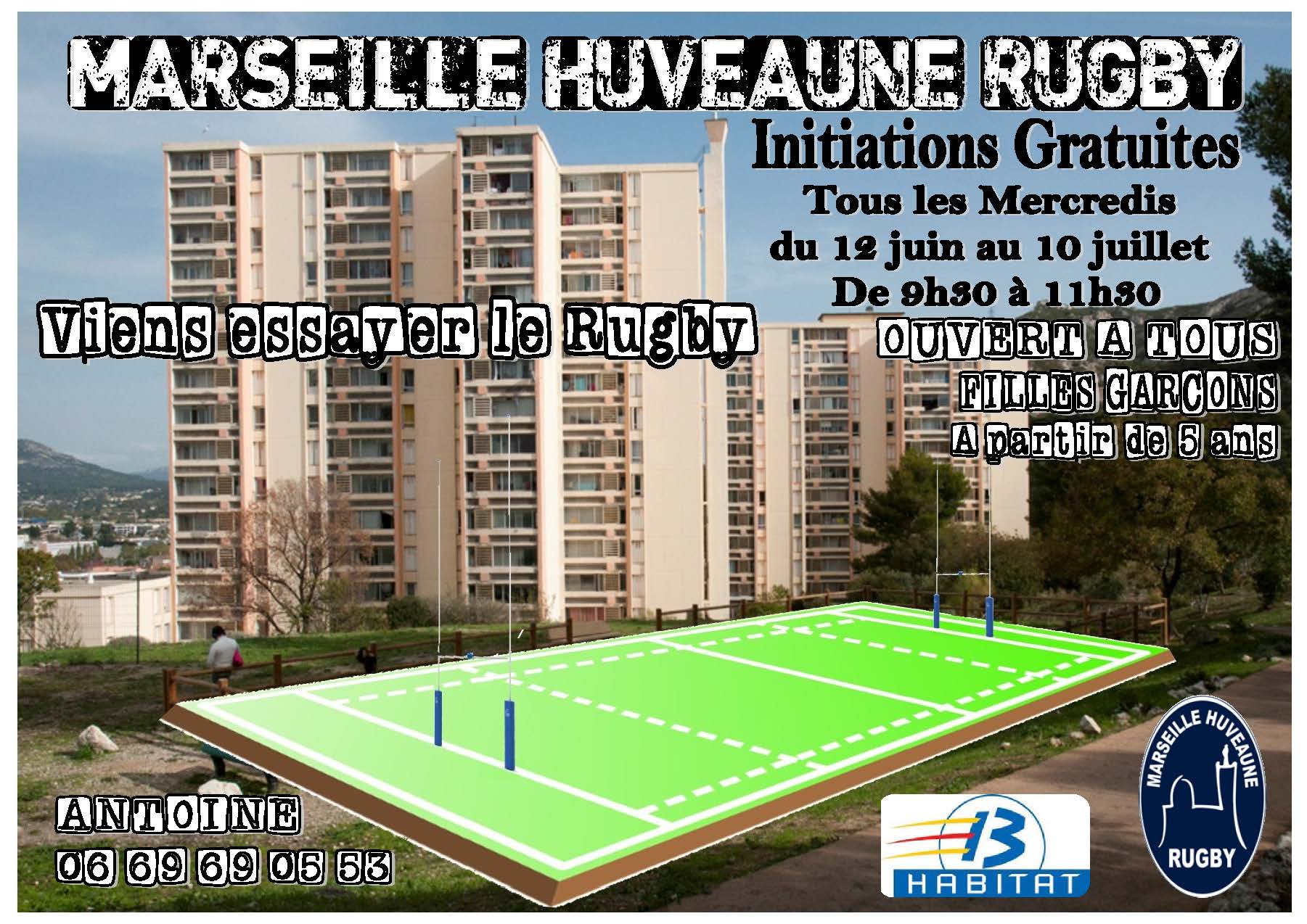 Initiations gratuites de rugby tous les mercredis  au Bosquet (13011)