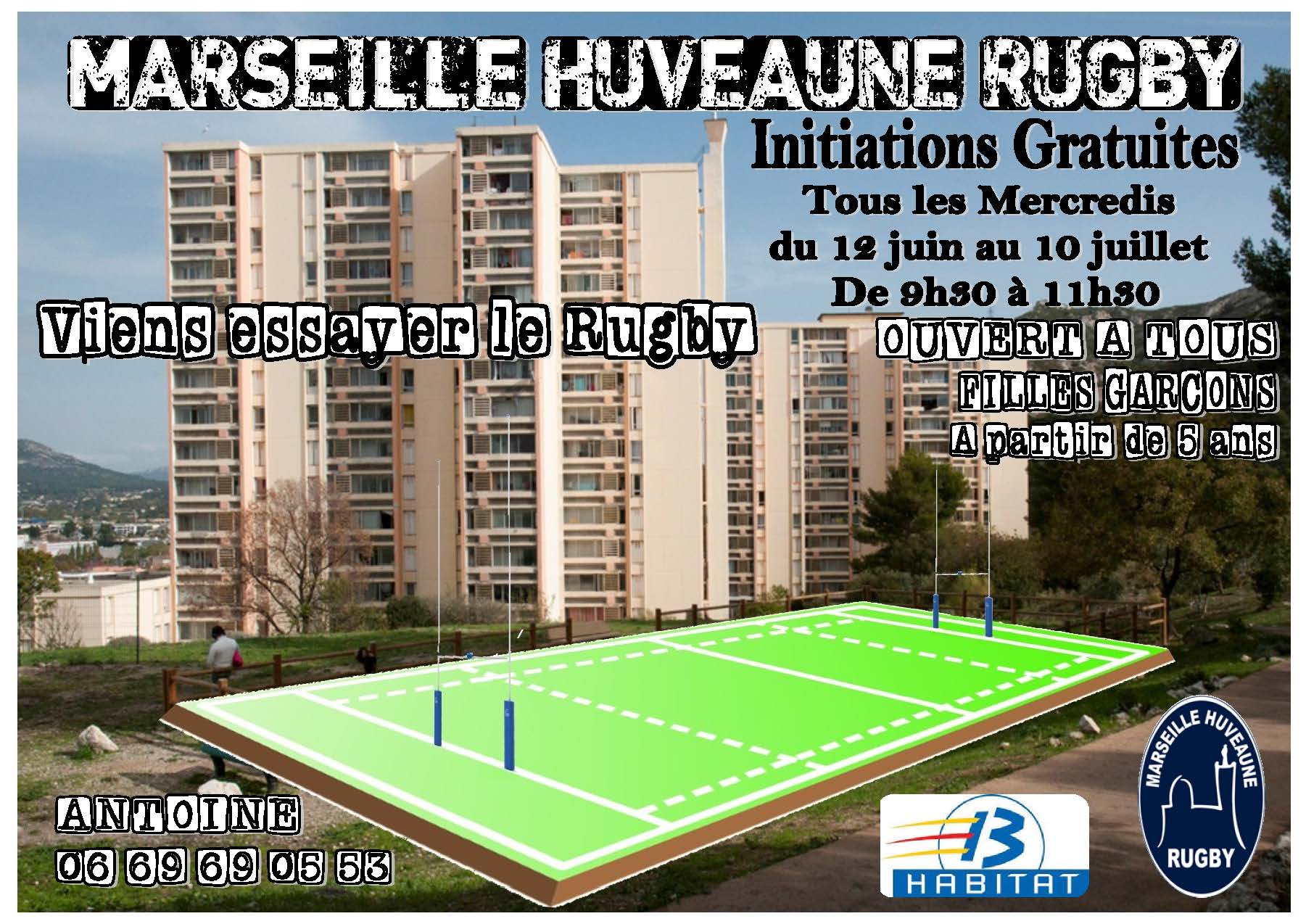 Initiations gratuites de rugby tous les mercredis au Bosquet (13011)