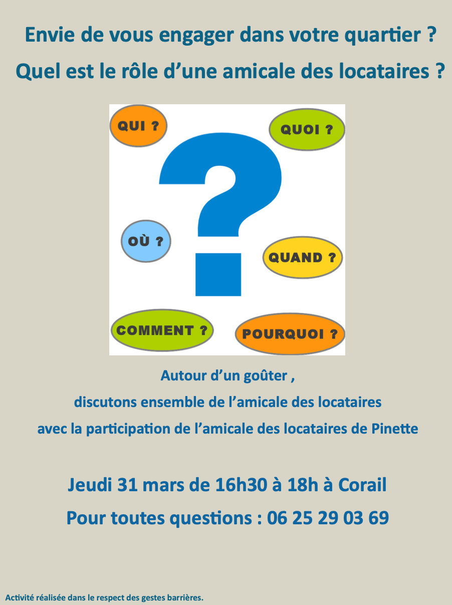 Goûter avec l'amicale des locataires à Rousset