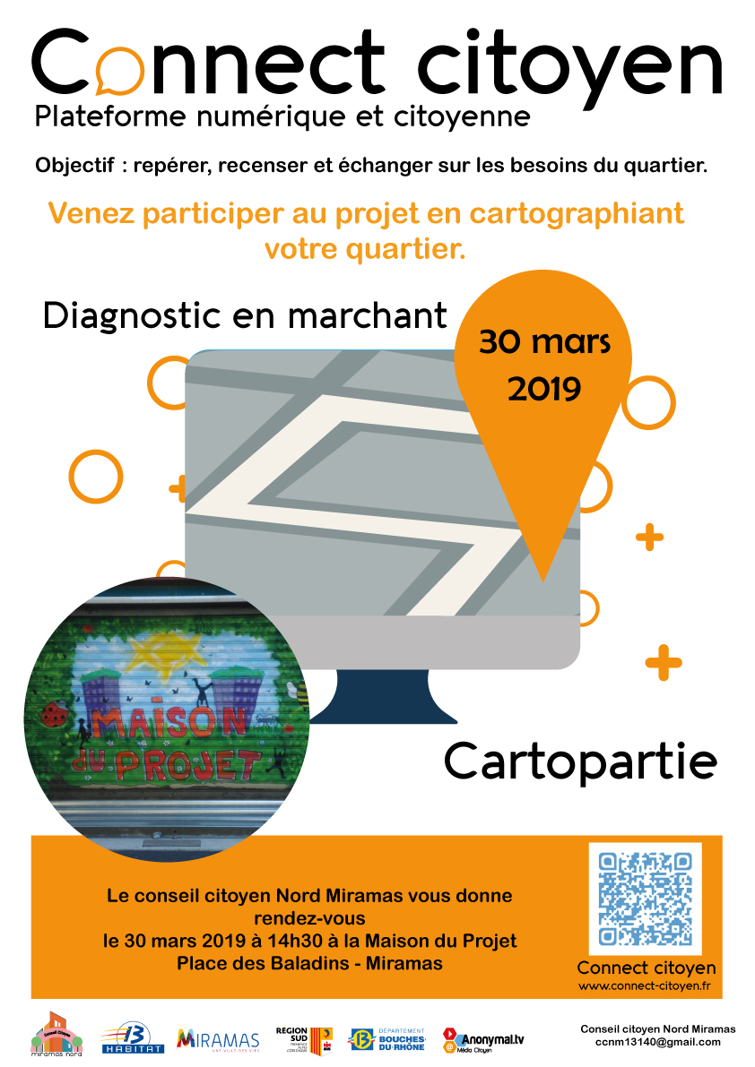 Le Conseil citoyen nord Miramas vous invite à découvrir et expérimenter la plateforme numérique et citoyenne Connect citoyen - Samedi 30 mars