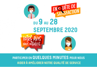 Enquête de satisfaction du 9 au 28 Septembre 2020