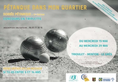 Soirées « pétanque dans mon quartier » : vous pouvez vous inscrire !