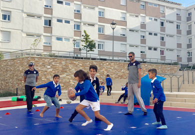 Les jeunes locataires découvrent le rugby et ses valeurs