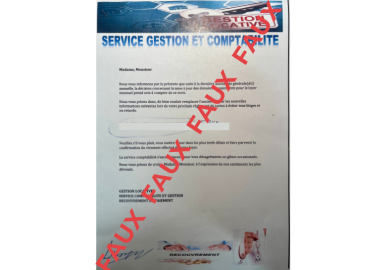 Attention ! De faux courriers circulent