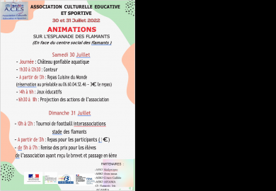 Animations sur l'esplanade des Flamants