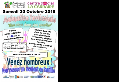 Animation territoriale à la Carraire à Miramas le 20 octobre