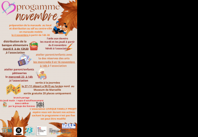 Programme de novembre de Levêque Familly