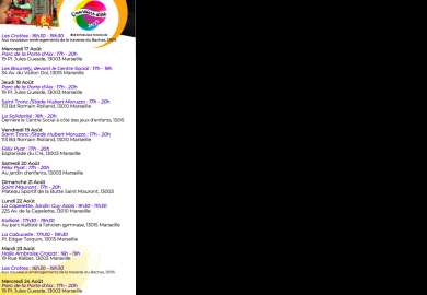 Planning d'animations ludothèque Terre Ludique