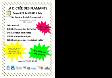 La dictée des Flamants - Samedi 27 avril