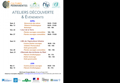 Ateliers découverte et évènements