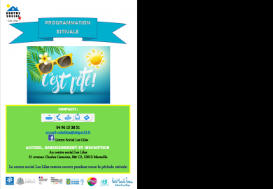 Programmation d’été du Centre Social les Lilas