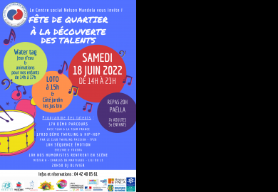 Fête de quartiers au centre social Mandela