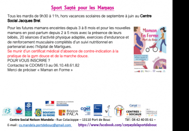 Sport Santé pour les mamans et futures mamans