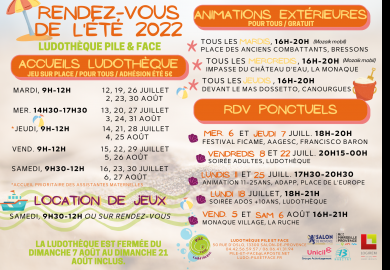 Programme été Ludothèque Pile & Face